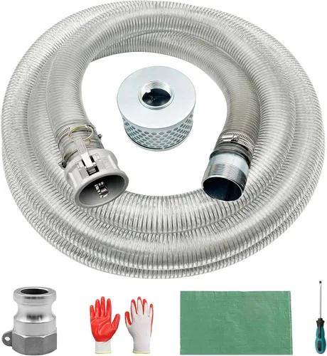 Miniatura 8 de SAFBY Manguera de descarga de bomba de agua con accesorios de aluminio Camlock A C E F, manguera de drenaje de retrolavado resistente de tres capas