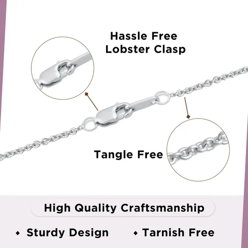 Miniatura 5 de Jewelili Collar con colgante de plata de ley para mamá y niños