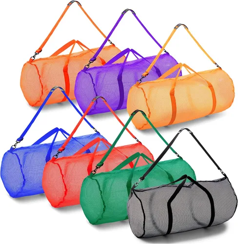 Miniatura 10 de Champion Sports Bolsa de lona de malla con cremallera y correa de hombro ajustable, 15 x 36 pulgadas, multiusos, bolsa de gimnasio de gran