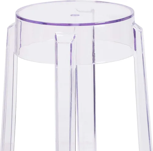 Miniatura 6 de Flash Furniture Taburete Laney de altura de mostrador transparente de 25.75 pulgadas
