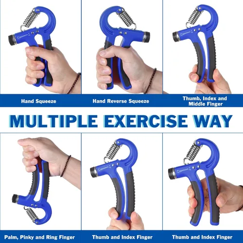 Miniatura 5 de AIXPI Grip Strength Trainer, Hand Grip Exerciser Strengthener with Adjustable Resistance 11-132 Lbs (5-60kg), Forearm Strengthener, Hand Exerciser
