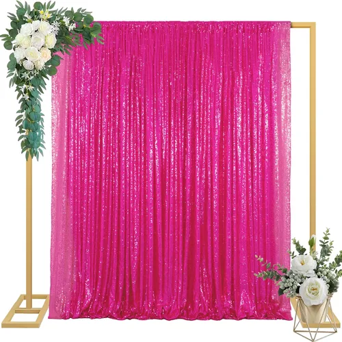 Miniatura 9 de ShinyBeauty Cortinas de lentejuelas 2 paneles de 2 x 8 pies, cortinas de fondo de fiesta verde azulado con purpurina para bodas, Navidad, Año Nuevo
