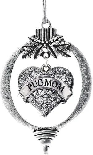 Miniatura 247 de Inspired Silver Adornos festivos de dije de corazón pave de plata con circonitas cúbicas