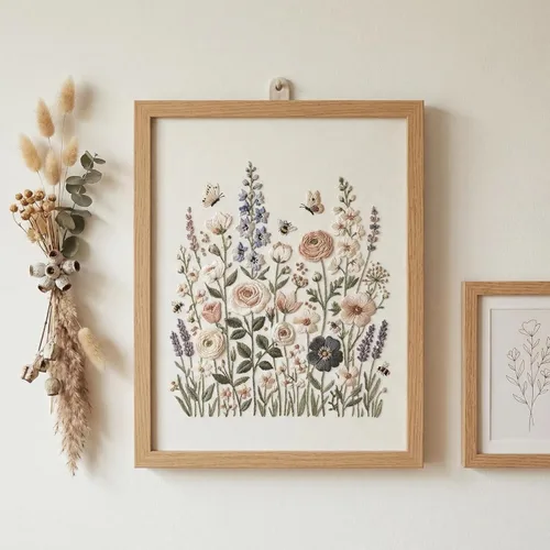 Miniatura 8 de iNee 100% Tela de Algodón para Bordado, Tela de Bordado de Algodón, 20 por 60 Pulgadas, Crema