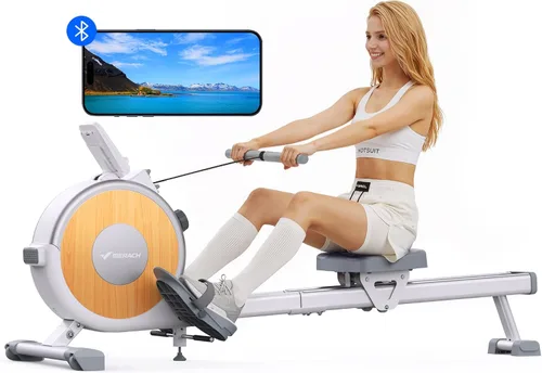Miniatura 10 de MERACH Rowing Machines for Home, Magnetic Rowing Machine with 16 Levels, Rower Machine of Quiet Resistance, Dual Slide Rail with Max 350lbs