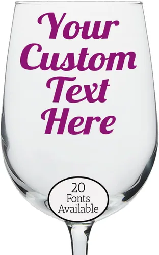 Copa de vino personalizada impresa para el Día de la Madre de 16 onzas, regalos de cristal personalizados con nombre de mamá para mujeres, regalo