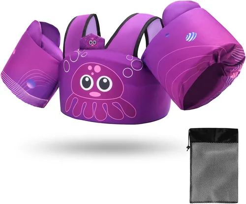 Miniatura 9 de Chaleco de natación para bebés para aprender a nadar, chaqueta de ayuda de natación para bebés de 2, 3, 4, 5 y 6 años, alas de agua para el brazo
