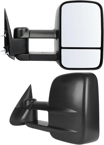 Miniatura 34 de ECCPP Juego de espejos de remolque, reemplazo en pareja, compatible con Chevy Silverado 1500 2500 HD 3500 Suburban 1500 2500 Tahoe para GMC Sierra