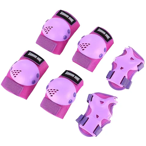 rodilleras para niños/adolescentes, coderas, protectores de muñeca, juego de protección 3 en 1, para niños de 3 a 15 años, patines, ciclismo, Púrpura