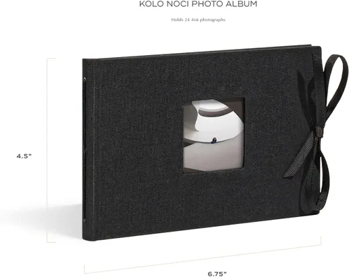 Miniatura 2 de Kolo Noci - Álbum de fotos pequeño de 4 x 6 pulgadas, con capacidad para 24 fotos, ideal para bodas y libros de bebé, color negro