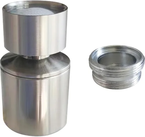 Aireador de grifo de fregadero giratorio de níquel cepillado. Aireador de boquilla de grifo de cocina y baño, extensor de grifo, rociador de doble