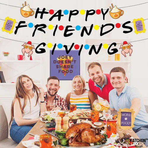 Miniatura 3 de KatchOn, Cartel de regalo de amigos felices – grande de 10 pies, sin bricolaje Decoraciones de amigos para fiestas de regalos de amigos felices