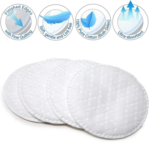 Miniatura 4 de ForPro Professional Collection ForPro - Rondas de algodón cosido de alta calidad, almohadillas de algodón 100% puro para quitar maquillaje, esmalte
