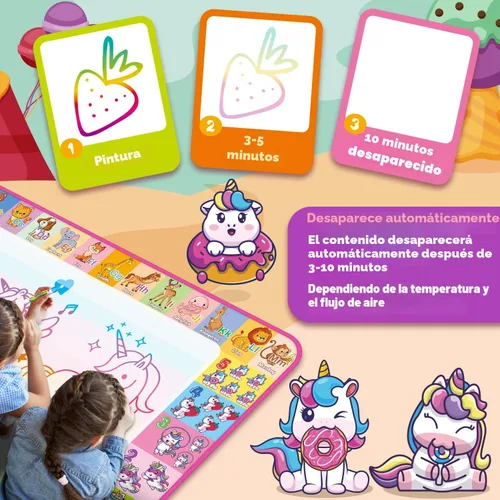 Miniatura 3 de Alfombrilla de Dibujo de Agua Aqua - Alfombrilla de Dibujo para Niños, Juguetes Educativos para Niños Pequeños de 3, 4, 5, 6, 7 y 8 Años, Regalos