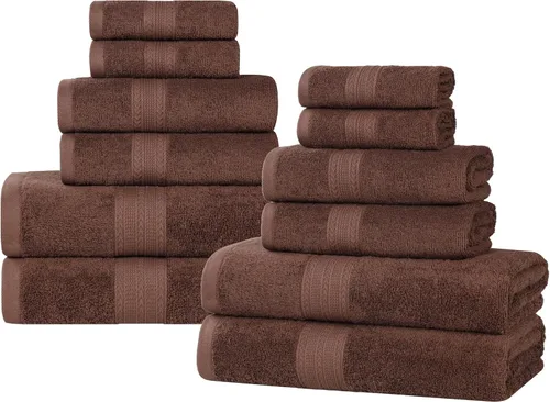 Miniatura 44 de Superior Juego de 6 toallas de mano de algodón ecológico, toallas pequeñas para spa, hotel, baño de invitados, cocina, secado rápido, suave
