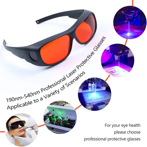 Miniatura 7 de JILERWEAR gafas protectoras profesionales del laser 190nm-540nm, se pueden utilizar para el grabado del laser, retiro del punto de la belleza
