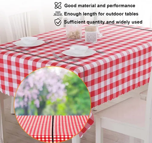 Miniatura 6 de Bandas elásticas para mantel de mesa, 10 unidades, color negro, elástico, resistente al viento, para sujetar el mantel para exteriores, cocina
