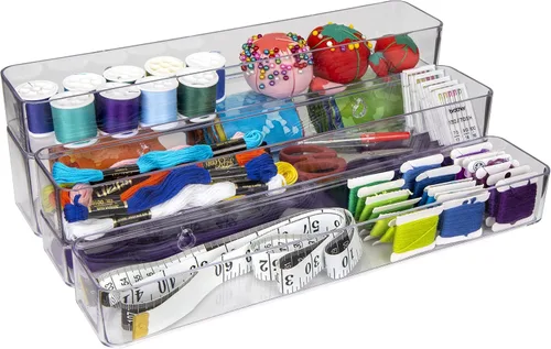 Miniatura 4 de ArtBin 6959AG - Organizador de pared y escritorio 2 en 1, organizador de escritorio para montar en pared de estadio, transparente, 1 organizador