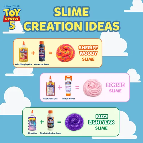 Miniatura 2 de Elmer's Infinity and Beyond Slime Kit con personajes de Toy Story, suministros de slime, pegamento de color, slime esponjoso, kit de 10 piezas
