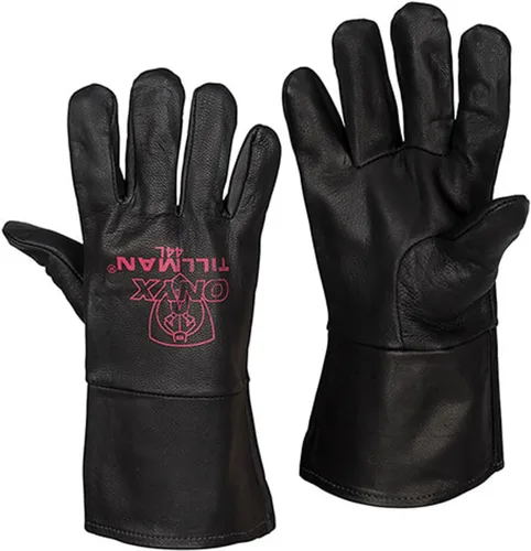 Tillman Guantes de soldadura TIG de piel de cabrito de grano superior grande, 44 L, color negro