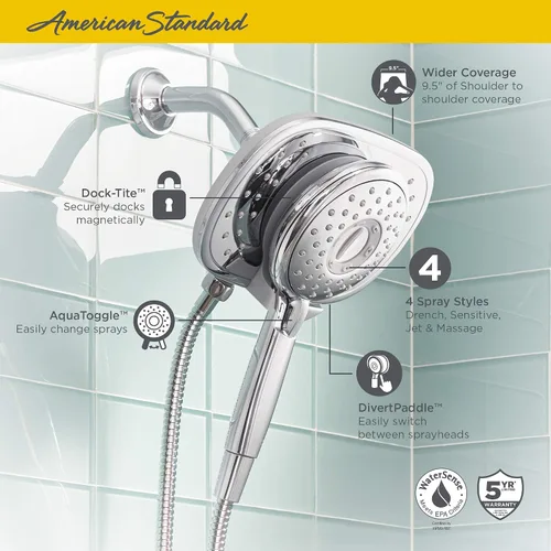 Miniatura 3 de American Standard Regadera 9038254.002 Spectra Dou 1.8 CH 1.8, 9038254.295 cepillado níquel