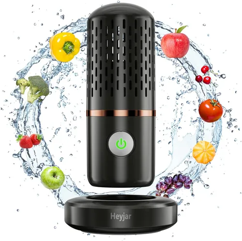 Miniatura 9 de Lavadora de frutas y verduras, dispositivo limpiador de frutas, purificador de frutas con tecnología de purificación de iones OH para limpiar Azul