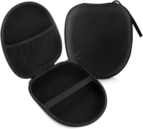 Funda rígida para auriculares de transporte grande, bolsa de viaje para Sony MDR-100AP/XB650BT Bolsa de auriculares (negro)