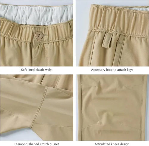 Miniatura 5 de BASSDASH Pantalones cargo de pesca para hombre, resistentes al agua, de secado rápido, ligeros, UPF 50+ para senderismo al aire libre, pantalones