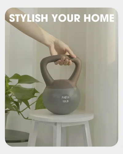 Miniatura 7 de PAETA Pesa rusa suave para fitness en casa – Agarre antideslizante y diseño de mango ancho, juego de pesa rusa suave, impacto suave y amigable