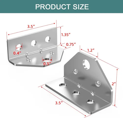 Miniatura 4 de 8 piezas de soporte de ángulo superior giratorio para remolque de barco, soporte de ángulo superior galvanizado para pontón de barco, soporte