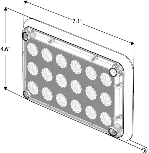 Miniatura 5 de Alpha-Z 6x4 Ambulancia LED Montaje en Superficie Luces estroboscópicas de emergencia y camión de bomberos Luz de advertencia ultra delgada
