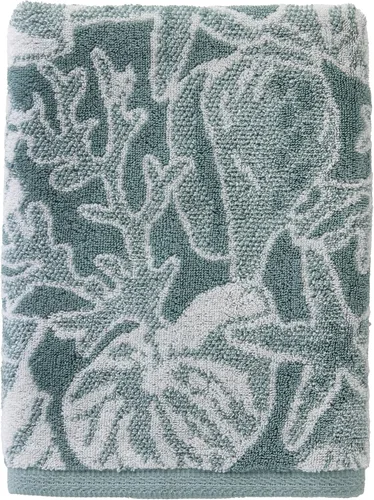 Miniatura 16 de SKL Home Ocean Coral - Juego de 2 toallas de mano esculpidas de 100% algodón premium, 450 GSM, jacquard reversible, suave y absorbente, tropical