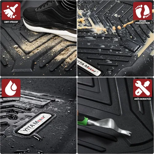 Miniatura 5 de YITAMOTOR Gen2 Alfombrillas de Piso para Chevrolet Equinox/GMC Terrain 2018-2024, TPE Revestimientos de Piso Personalizados para Todo Clima