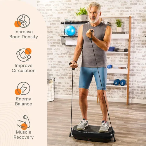 Miniatura 3 de Lifepro Waver Mini Vibration Plate Exercise Machine with Remote & Bands — Compact Whole Body Vibrating Plate for Lymphatic Drainage & Muscle Toning