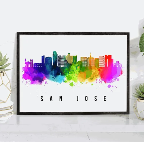 Miniatura 15 de Pera Print Rochester Skyline New York Póster, pintura de paisaje urbano de Nueva York, impresión de paisaje urbano y monumentos, arte de pared