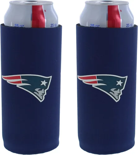 Miniatura 4 de Football Team Logo Tall Boy 2-Pack Can Holder Coozie Beverage Insulator - Fits 24oz - 25oz Cans (Chicago Logo Shadow (Bears))