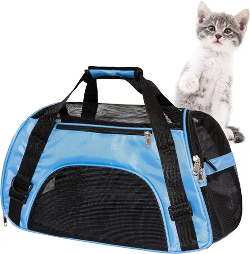 Miniatura 10 de MuchL Transportador de mascotas de lados suaves para gatos, transportador de perros para gatos pequeños y medianos, perros, cachorros, transportador