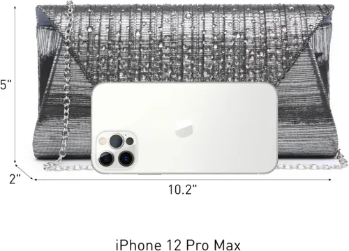 Miniatura 4 de Dasein Bolsos de noche para mujer, bolsos de boda, bolsos de mano, embragues de fiesta, cóctel, graduación, embrague formal con diamantes