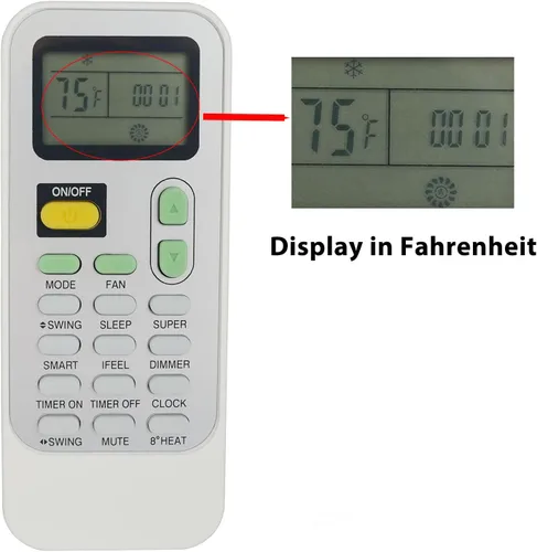 Miniatura 2 de Mando a Distancia de Repuesto para Aire Con Air-Con Hisense Aire Acondicionado Mando Remoto DG11J1-72