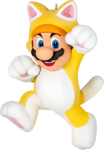 Adorno de Navidad Hallmark Keepsake 2023, Nintendo Super Mario con Mario Gato, Regalos para Jugadores