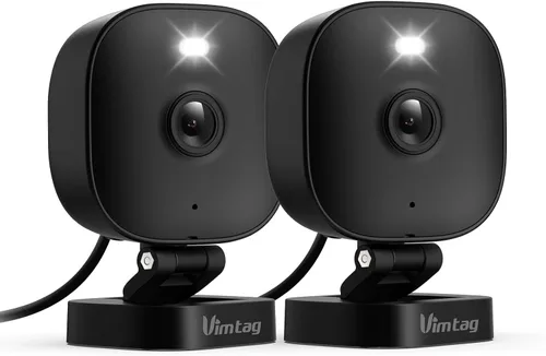 Cámara de seguridad VIMTAG para exteriores 2.5K, cámaras inteligentes Wi-Fi 2.4G/5G para seguridad del hogar con visión nocturna a color,
