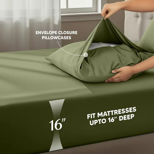 Miniatura 104 de Utopia Bedding Juego de sábanas Queen – Sábanas de 4 piezas para cama tamaño Queen, microfibra suave y transpirable, incluye 1 sábana bajera, 1 Gris