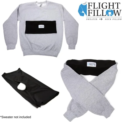 Miniatura 5 de Flight Fillow Almohada de cuello rellenable para viajes, almohada de avión para vuelos largos, almohada de viaje plegable para soporte de cuello
