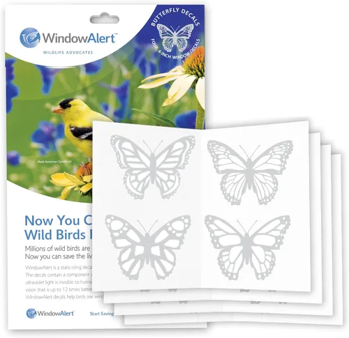 Miniatura 19 de WindowAlert Cobertura Anticolisión de Copo de Nieve - Adhesivo de Ventana UV-Reflectante para Proteger a las Aves Silvestres de Colisiones contra