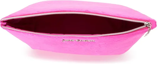 Miniatura 6 de Juicy Couture Bolsa de maquillaje negra Organizador de cosméticos Esenciales de viaje con cremallera superior cuña terciopelo corazón amor