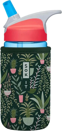 Miniatura 72 de Sok It BotlSok Funda para botella de agua con cubierta de neopreno aislante (Floral abstracto, se ajusta a CamelBak o Nalgene de 12 onzas)