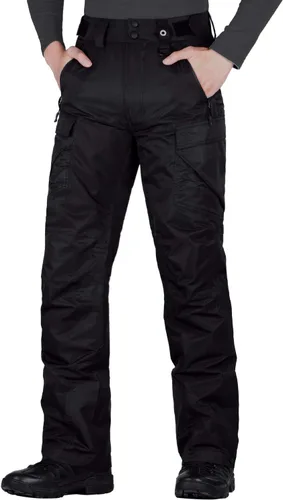 FREE SOLDIER - Pantalones impermeables para hombre, con aislamiento de nieve, bolsillos con cierre de cremallera, para esquí, snowboarding, invierno