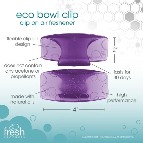 Miniatura 6 de Fresh Products Ambientador ecológico con clip, diseño versátil, ambientador de inodoro, sin químicos, aceites naturales, discreto, dura 30 días