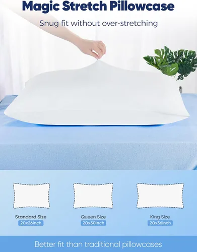 Miniatura 6 de Avolare Arc-Chill 3.0 - Juego de 2 fundas de almohada refrescantes tamaño Queen, fundas de almohada frescas para personas que duermen con calor