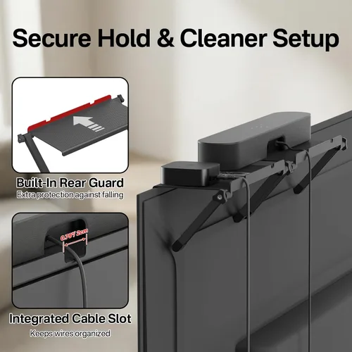 Miniatura 5 de Soporte de barra de sonido sin taladrar en la parte superior del televisor: estante superior universal de TV para barras de sonido pequeñas de hasta